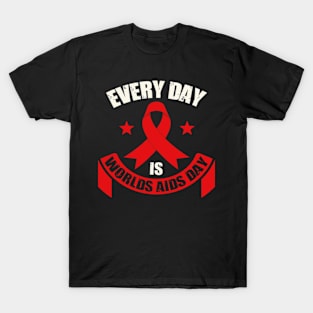 Red ribbon of awareness T-Shirt